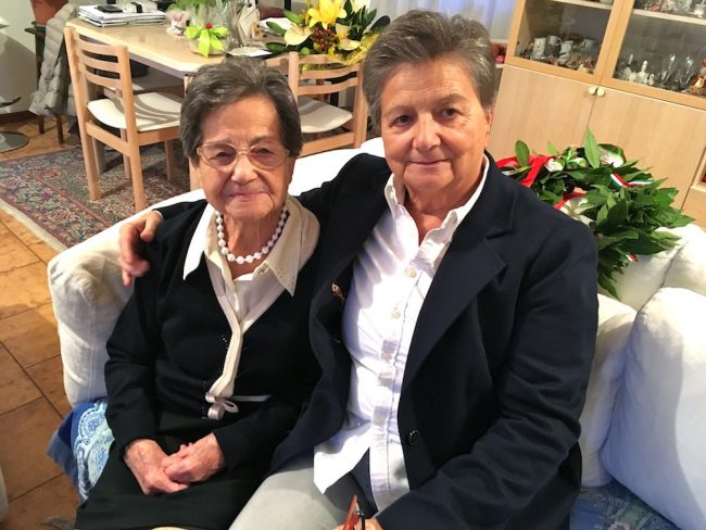 Ida con la figlia Lorella Bartocci