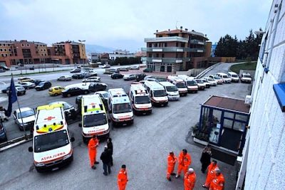 la sede della Croce Azzurra di Fabriano