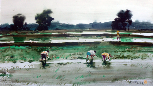 acquerello di Xiaocheng Li