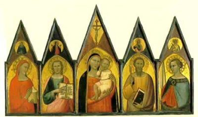 Allegretto Nuzi, Madonna con Bambino e santi, 1340 circa, Fabriano, Pinacoteca Civica