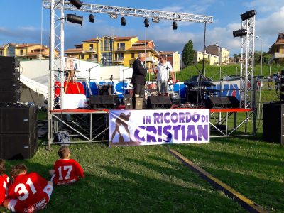 il presidente del Comitato Rugby Marche Maurizio Longhi con il presidente del Fabriano Rugby Pascal Antoine