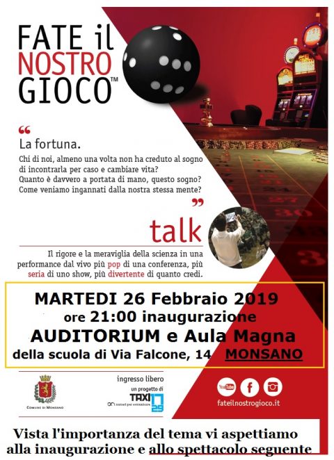 “Fate il nostro gioco”, talk e show sulla ludopatia Cronache Ancona