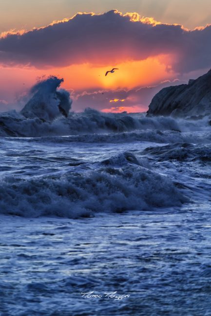 L'alba fotografata a Portonovo da Matteo Mazzoni