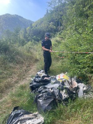I carabinieri Forestali sul posto